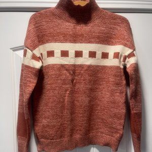 Roolee Burnt Orange Turtleneck Sweater Small